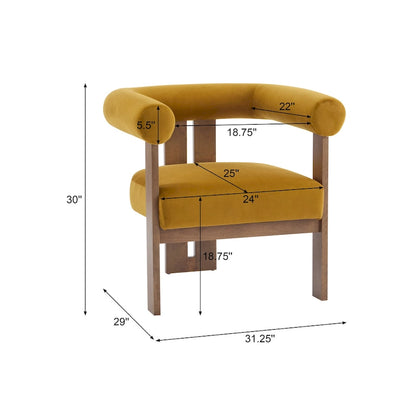 Fauteuil d'appoint Gilbert moderne à accoudoirs ronds rembourrés par Christopher Knight Home