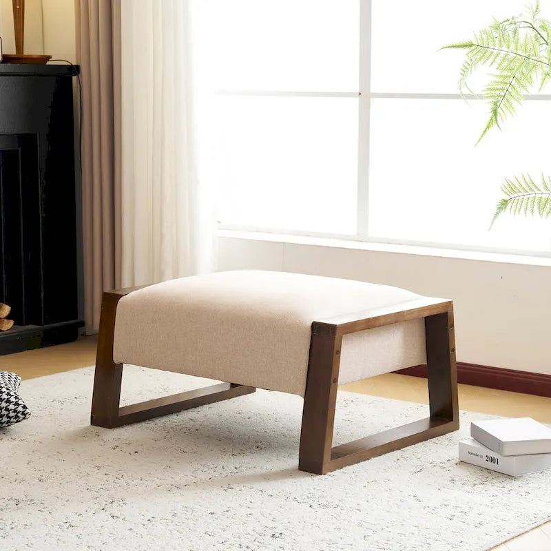 Christopher Knight Home - Pouf capitonné Harper, beige moderne, pour une polyvalence compacte