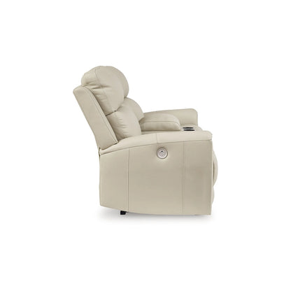 Canapé inclinable électrique beige avec console, Signature Design by Ashley Dahlmoore - 76 cm L x 42 cm P x 40 cm H