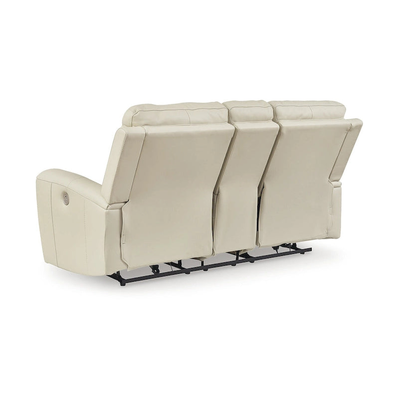 Canapé inclinable électrique beige avec console, Signature Design by Ashley Dahlmoore - 76 cm L x 42 cm P x 40 cm H
