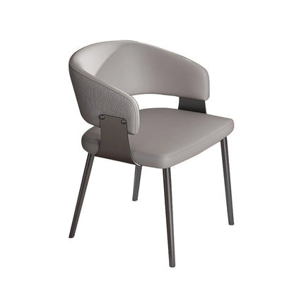 Ensemble de 2 chaises de salle à manger, chaises de cuisine en similicuir avec pieds en métal - Accoudoirs ergonomiques, coussin en mousse confortable, structure robuste