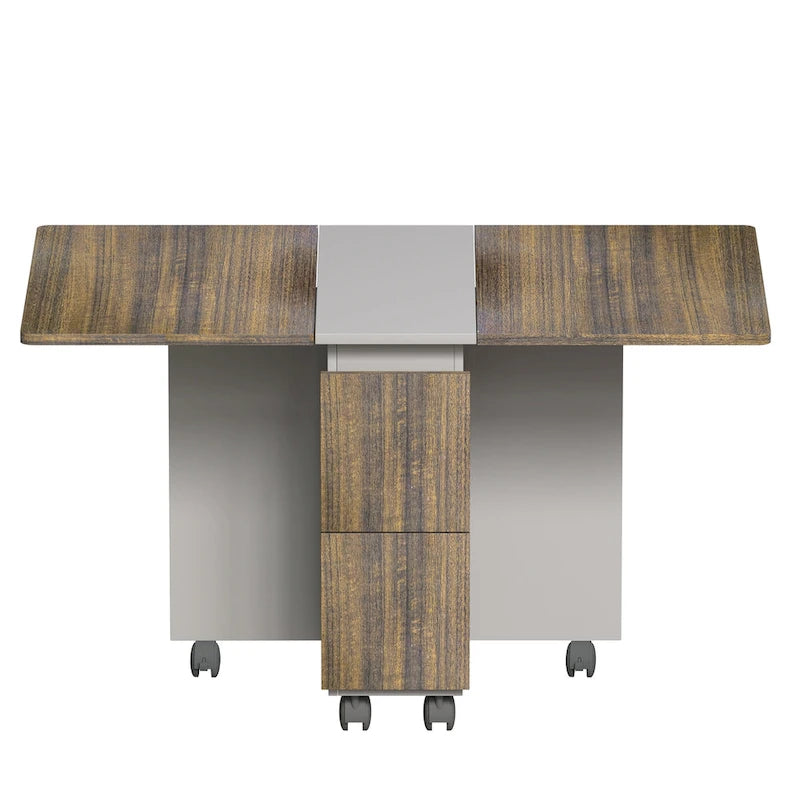 Ensemble de salle à manger extensible en bois, 5 pièces, avec 4 chaises