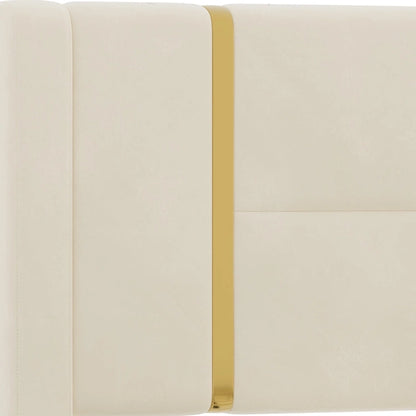 Lit plateforme en velours Queen avec 2 tiroirs, port USB et veilleuse
