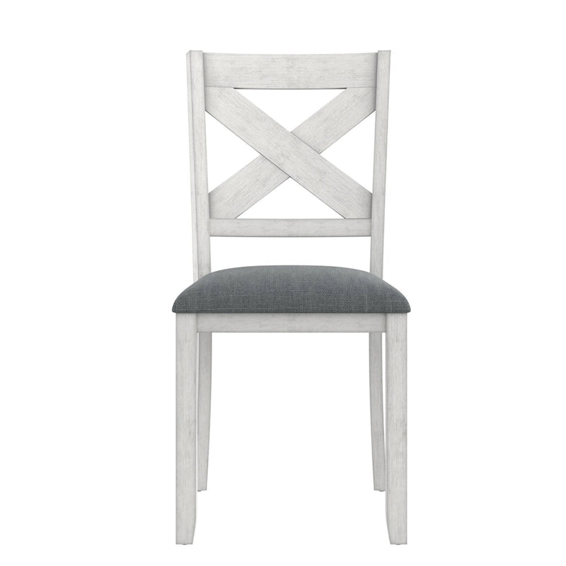 Chaises de salle à manger VECELO en bois massif avec assise en lin, ensemble de 2/4/6 chaises