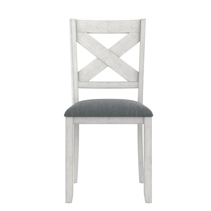 Chaises de salle à manger VECELO en bois massif avec assise en lin, ensemble de 2/4/6 chaises