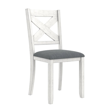 Chaises de salle à manger VECELO en bois massif avec assise en lin, ensemble de 2/4/6 chaises