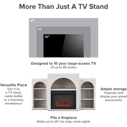 Meuble TV avec cheminée électrique Mopio Blake