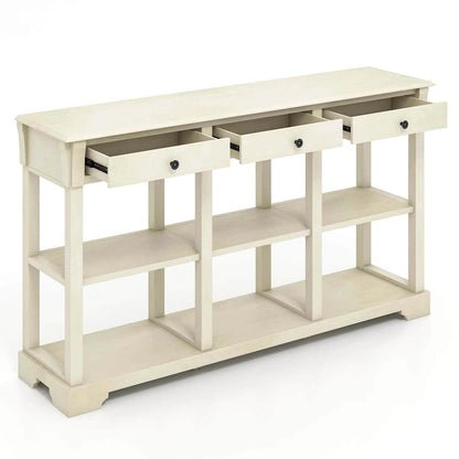 Table console rétro Costway 58 avec rangement - Voir les détails