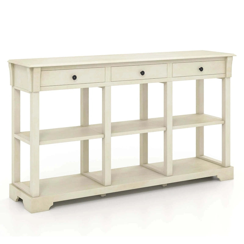 Table console rétro Costway 58 avec rangement - Voir les détails