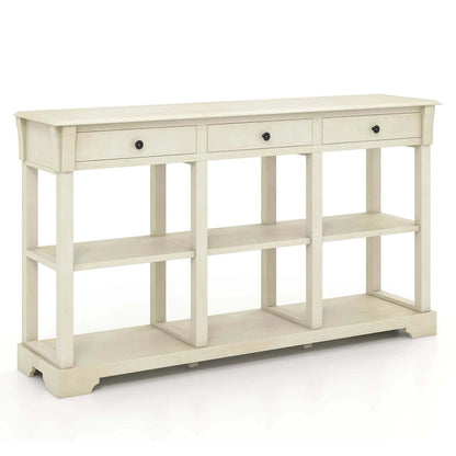 Table console rétro Costway 58 avec rangement - Voir les détails