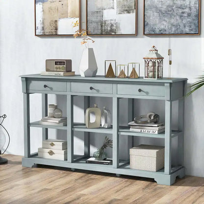 Table console rétro Costway 58 avec rangement - Voir les détails