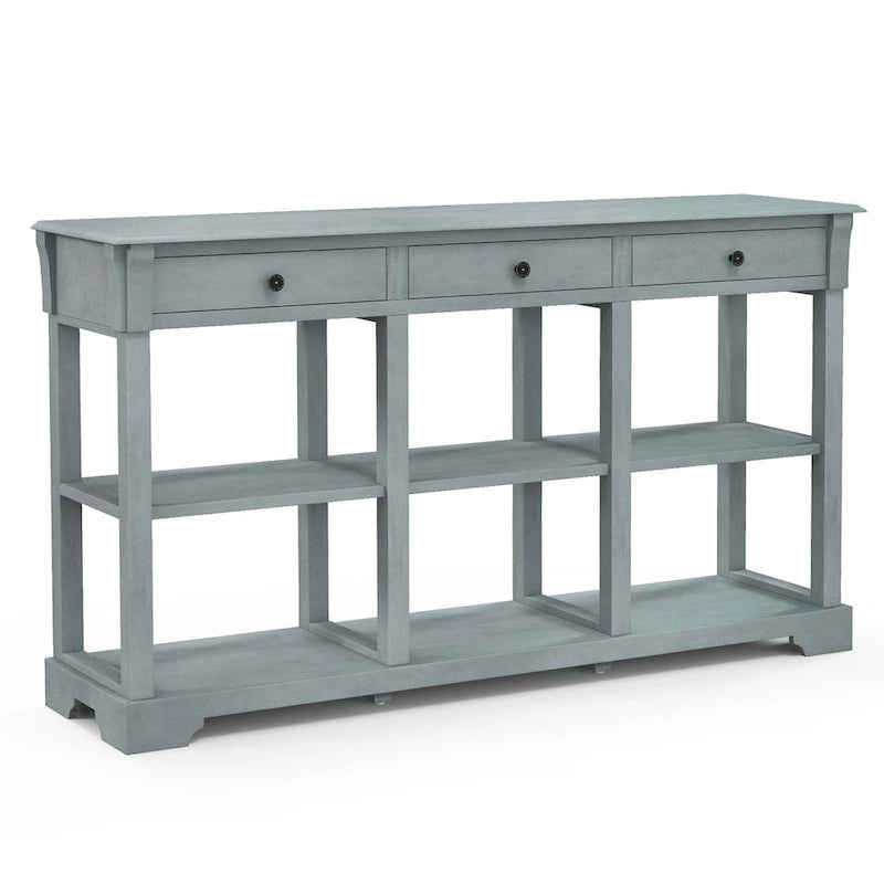 Table console rétro Costway 58 avec rangement - Voir les détails