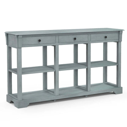 Table console rétro Costway 58 avec rangement - Voir les détails