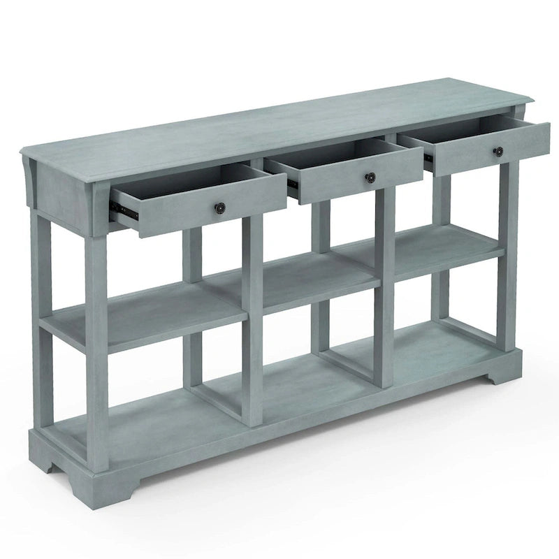 Table console rétro Costway 58 avec rangement - Voir les détails