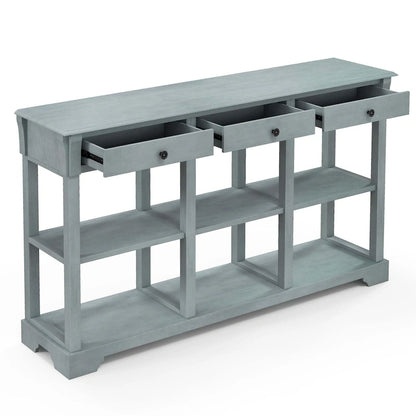 Table console rétro Costway 58 avec rangement - Voir les détails
