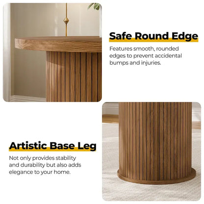 Petite table de salle à manger Tambour avec étagère de rangement à trois niveaux, table de bar ronde de 91 cm de haut - Non disponible