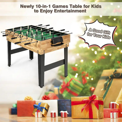 Ensemble de table de jeux combinée 10 en 1 Costway, table de jeux multi-jeux pour la maison - Voir les détails