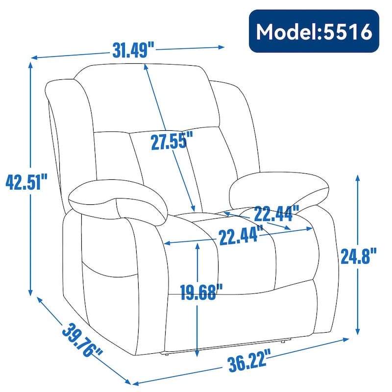 Fauteuil releveur électrique à double moteur en similicuir pour personnes âgées, canapé de massage Lazy Boy une place avec vibrations à 8 points et chauffage lombaire