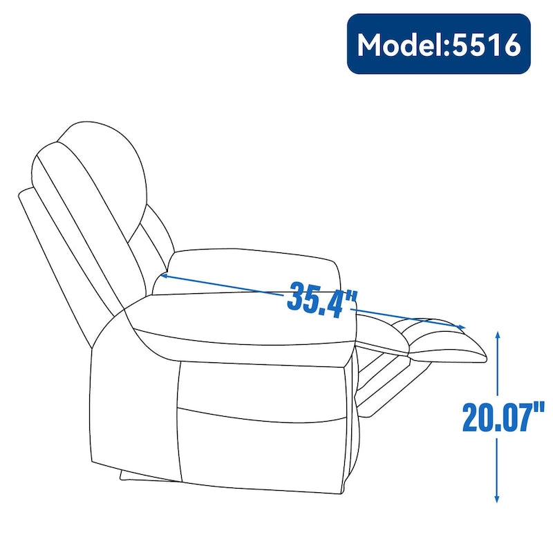Fauteuil releveur électrique à double moteur en similicuir pour personnes âgées, canapé de massage Lazy Boy une place avec vibrations à 8 points et chauffage lombaire