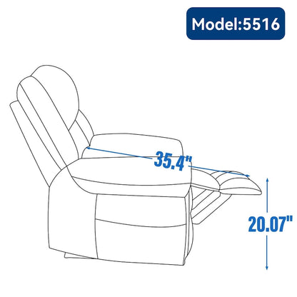Fauteuil releveur électrique à double moteur en similicuir pour personnes âgées, canapé de massage Lazy Boy une place avec vibrations à 8 points et chauffage lombaire