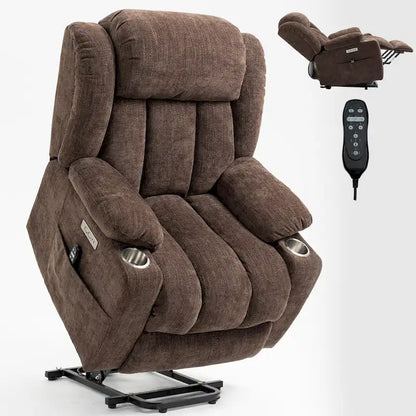 Fauteuil inclinable électrique Lazy Boy en chenille, fauteuil de massage moderne pour salon avec chauffage lombaire, ports USB et Type-C
