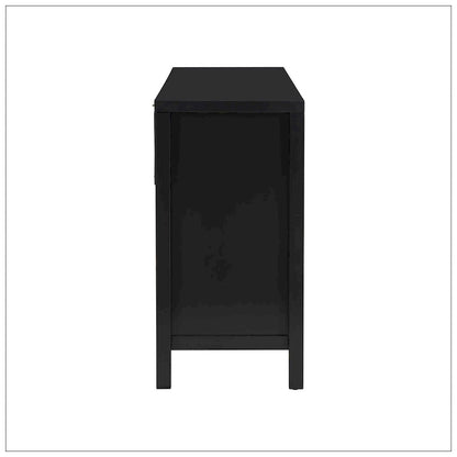 Buffet minimaliste à motif ondulé avec rangement fonctionnel