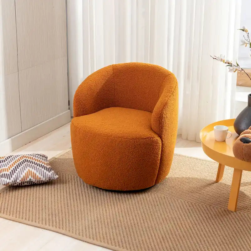 Fauteuil pivotant de 25,6 pouces avec revêtement noir