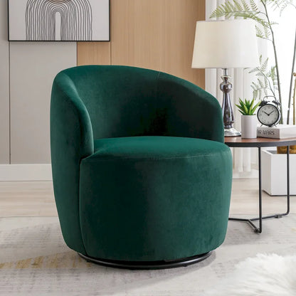 Fauteuil pivotant de 25,6 pouces avec revêtement noir