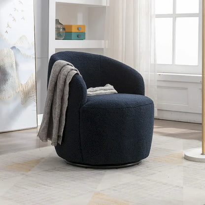 Fauteuil pivotant de 25,6 pouces avec revêtement noir