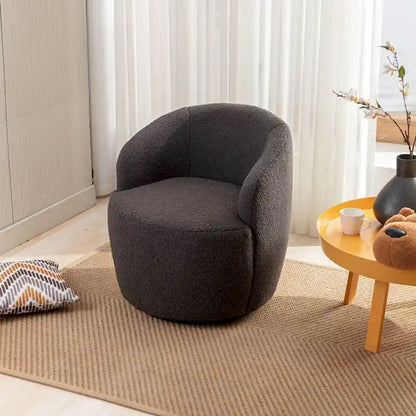 Fauteuil pivotant de 25,6 pouces avec revêtement noir