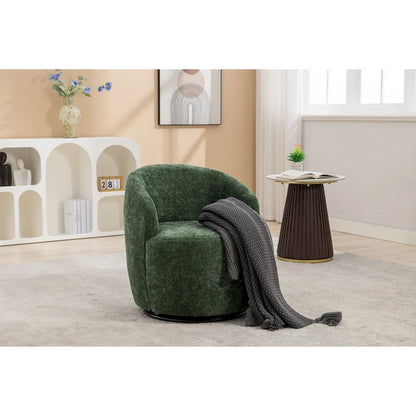 Fauteuil pivotant de 25,6 pouces avec revêtement noir