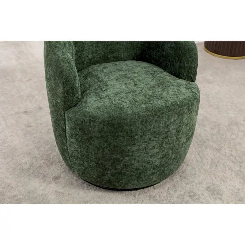 Fauteuil pivotant de 25,6 pouces avec revêtement noir