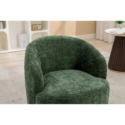 Fauteuil pivotant de 25,6 pouces avec revêtement noir