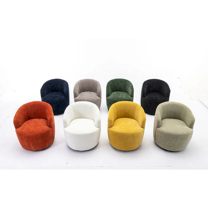 Fauteuil pivotant de 25,6 pouces avec revêtement noir