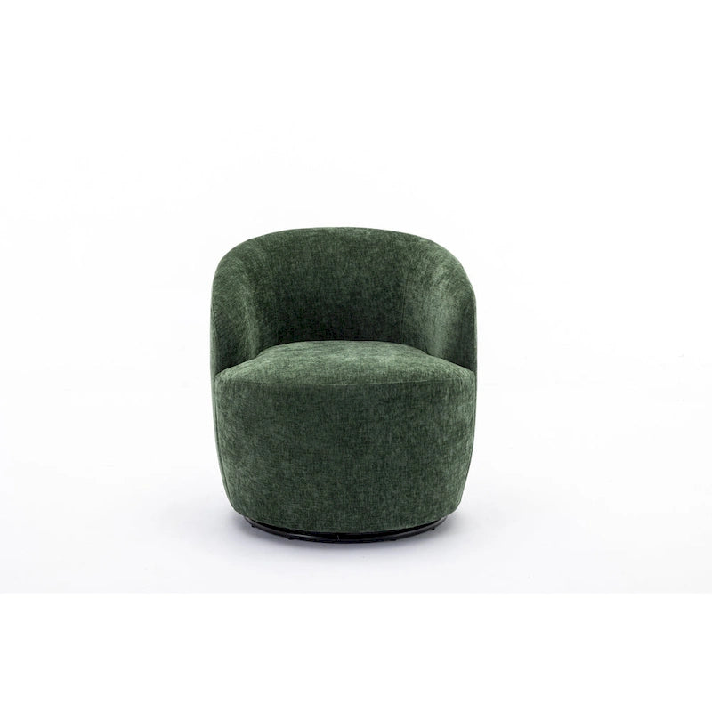 Fauteuil pivotant de 25,6 pouces avec revêtement noir