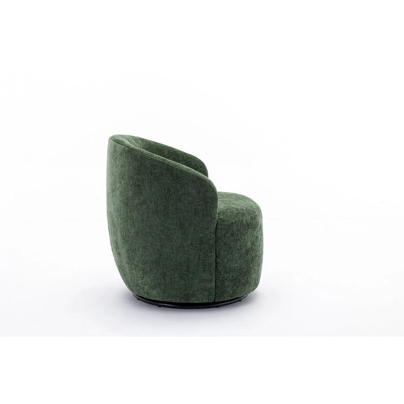 Fauteuil pivotant de 25,6 pouces avec revêtement noir