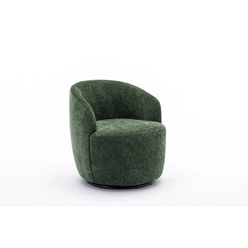 Fauteuil pivotant de 25,6 pouces avec revêtement noir