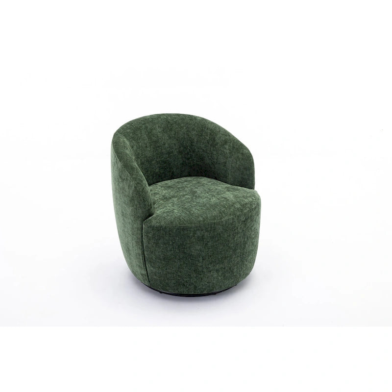 Fauteuil pivotant de 25,6 pouces avec revêtement noir