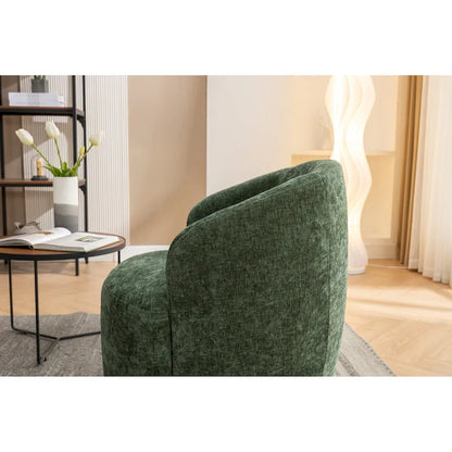 Fauteuil pivotant de 25,6 pouces avec revêtement noir