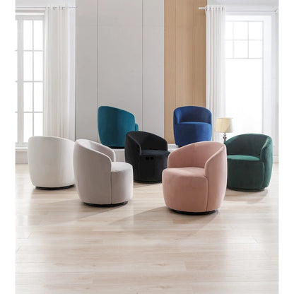 Fauteuil pivotant de 25,6 pouces avec revêtement noir