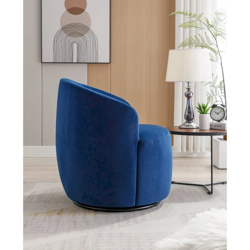 Fauteuil pivotant de 25,6 pouces avec revêtement noir