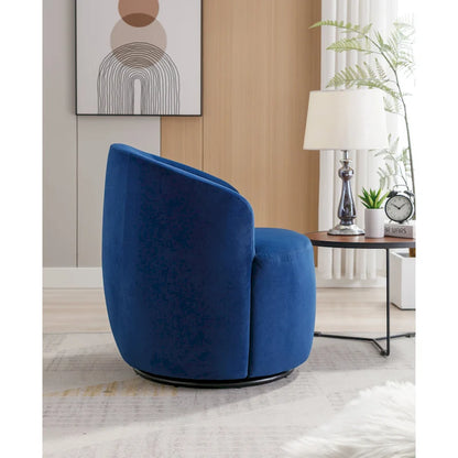 Fauteuil pivotant de 25,6 pouces avec revêtement noir