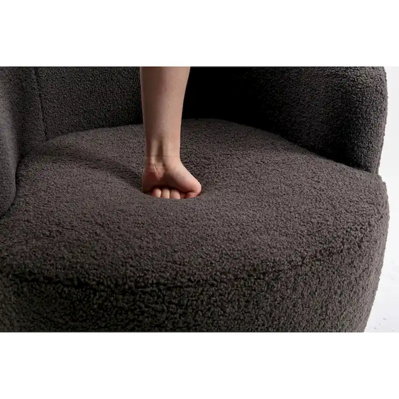 Fauteuil pivotant de 25,6 pouces avec revêtement noir