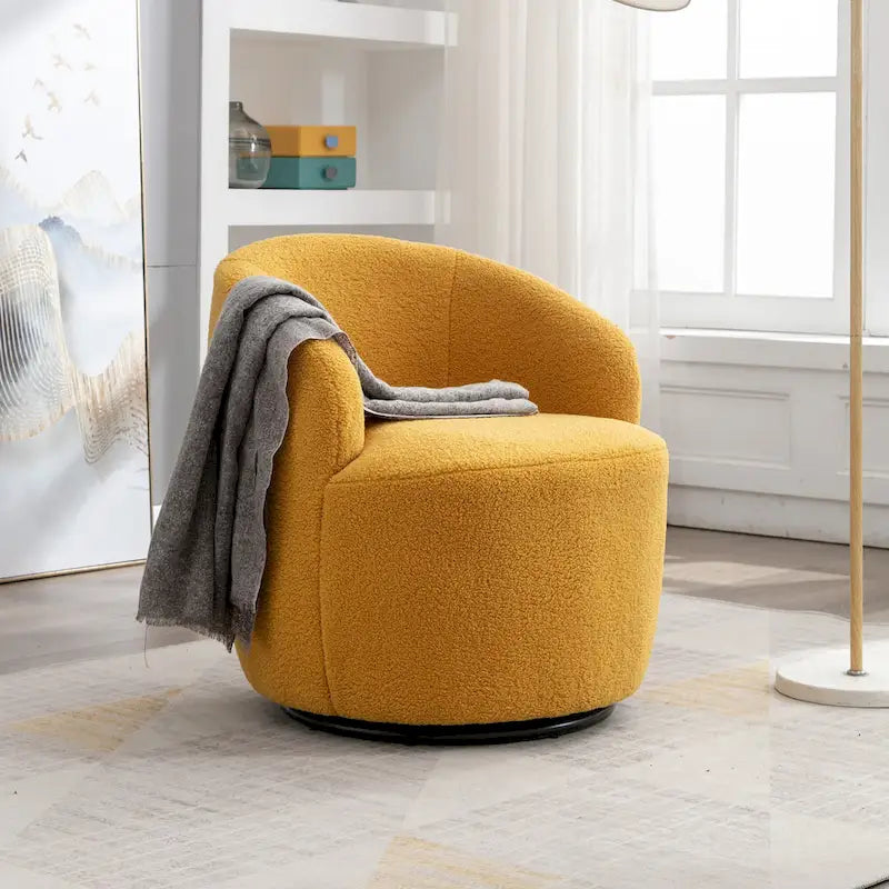 Fauteuil pivotant de 25,6 pouces avec revêtement noir