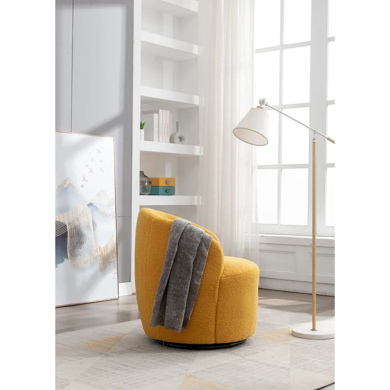 Fauteuil pivotant de 25,6 pouces avec revêtement noir