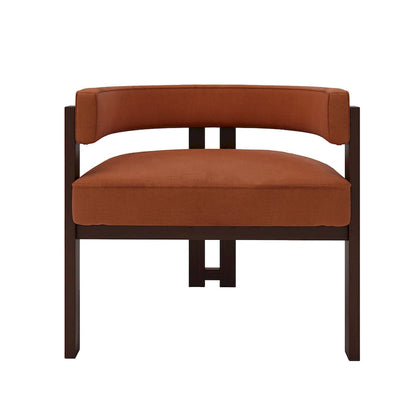Fauteuil d'appoint moderne rembourré avec dossier ouvert, chaise de salle à manger à 3 pieds style tonneau, chaise d'appoint confortable pour salon, lot de 2