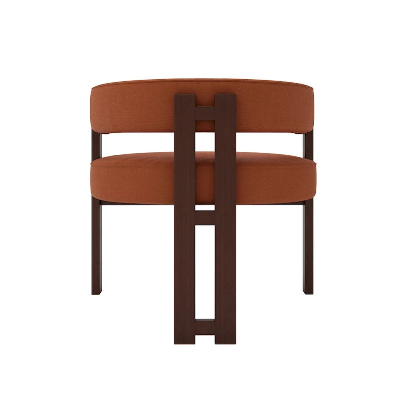 Fauteuil d'appoint moderne rembourré avec dossier ouvert, chaise de salle à manger à 3 pieds style tonneau, chaise d'appoint confortable pour salon, lot de 2