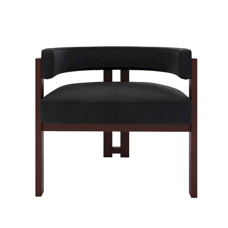 Fauteuil d'appoint moderne rembourré avec dossier ouvert, chaise de salle à manger à 3 pieds style tonneau, chaise d'appoint confortable pour salon, lot de 2