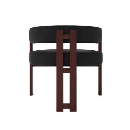 Fauteuil d'appoint moderne rembourré avec dossier ouvert, chaise de salle à manger à 3 pieds style tonneau, chaise d'appoint confortable pour salon, lot de 2