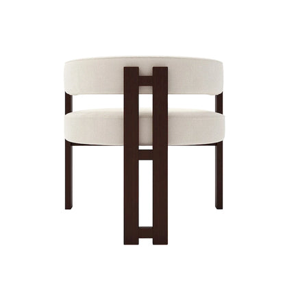 Fauteuil d'appoint moderne rembourré avec dossier ouvert, chaise de salle à manger à 3 pieds style tonneau, chaise d'appoint confortable pour salon, lot de 2